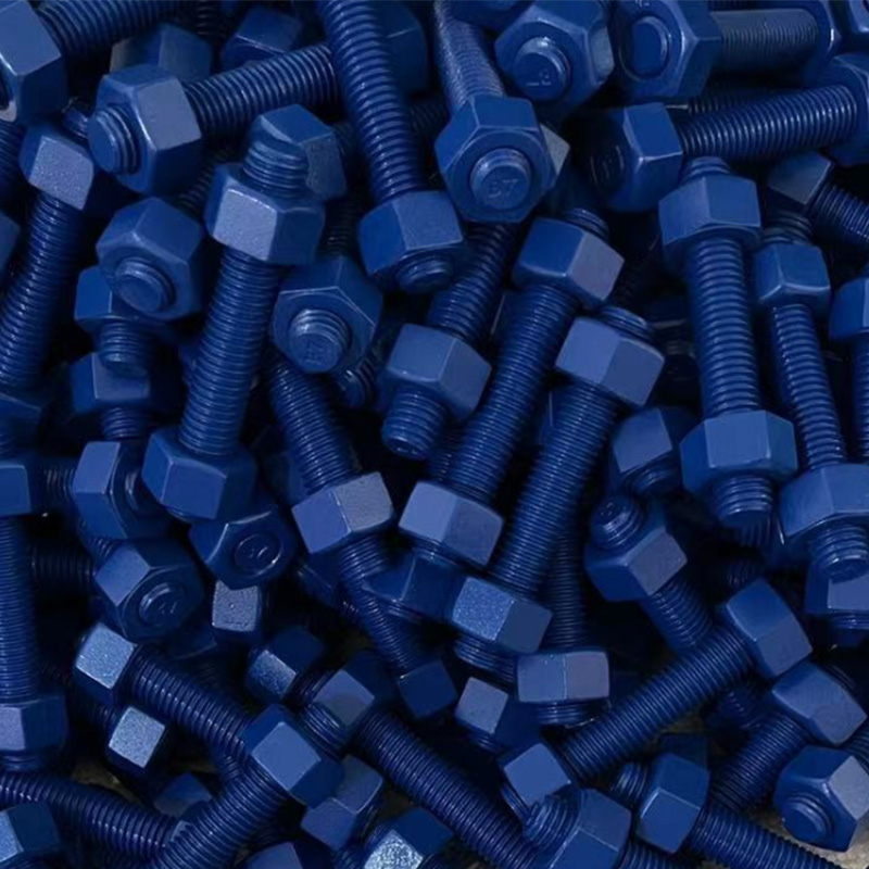 Téflon Blue Stud Bolts Marine Anti-Corrosion Utilisation spéciale