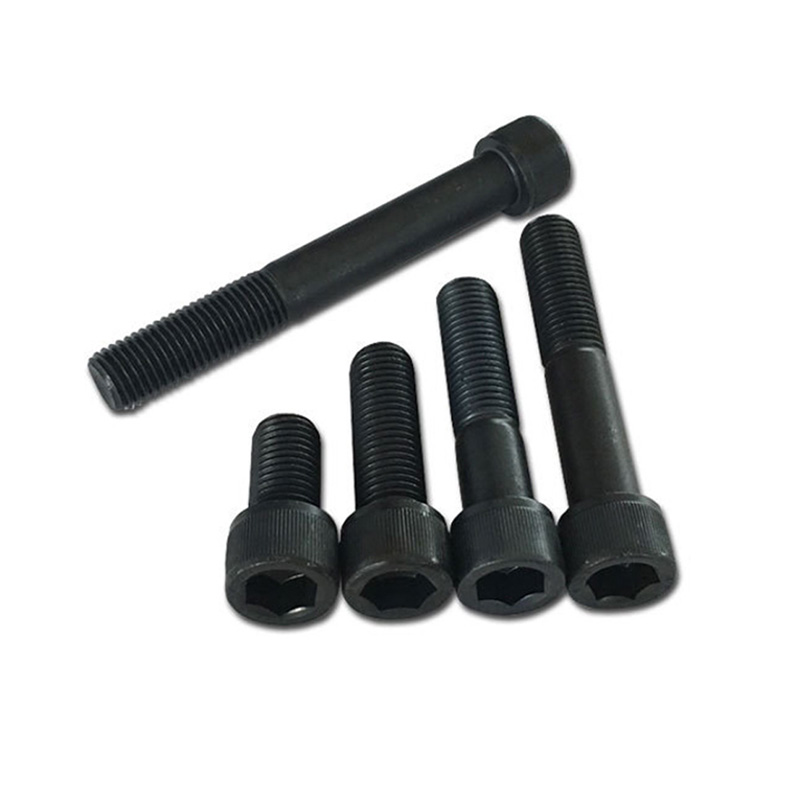 Vis de douille hexagone à demi-thread noire