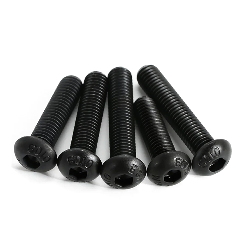 Vis à bouton enduites de phosphate noir en acier allié M6*100 Vis à bouton enduites de phosphate noir en acier allié M6*100