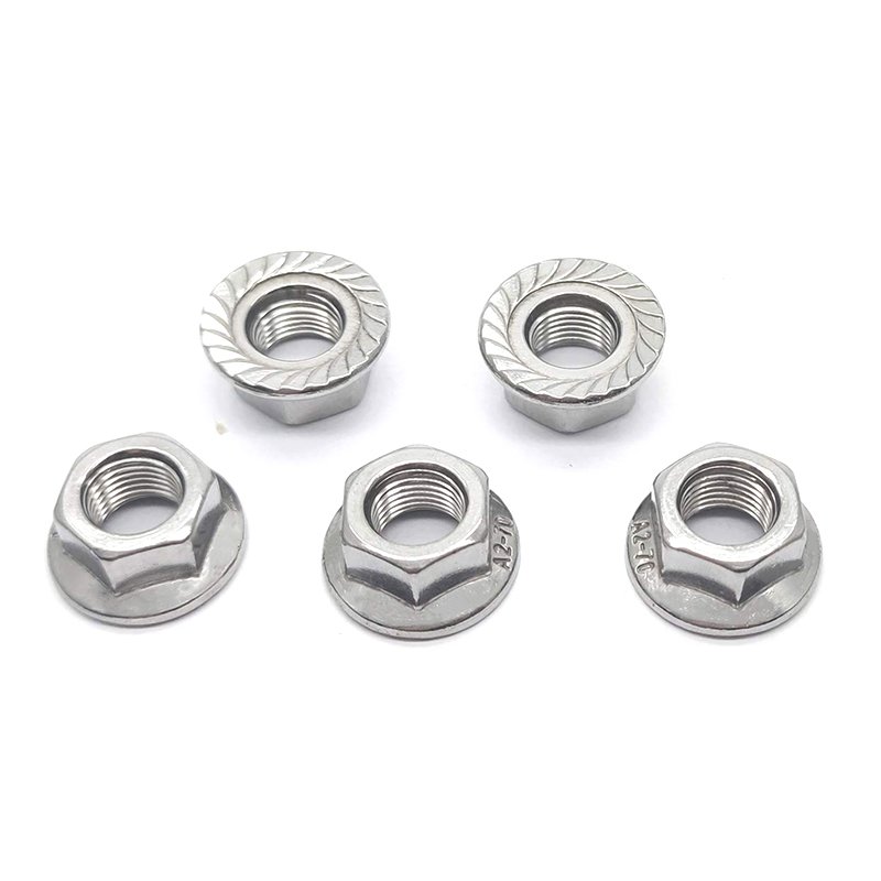 Écrou à bride hexagonale simple en acier inoxydable 304, écrous antidérapants