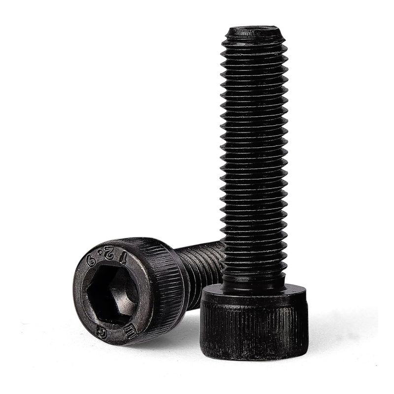 Vis à tête cylindrique à six pans creux en acier allié de qualité 12.9, oxyde noir, M3-M24 Vis à tête cylindrique à six pans creux en acier allié de qualité 12.9, oxyde noir, M3-M24