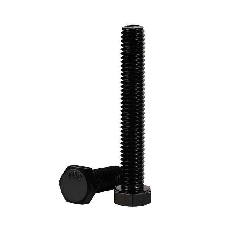 Boulon hexagonal à filetage complet en oxyde noir SS304 A2-70 DIN 933